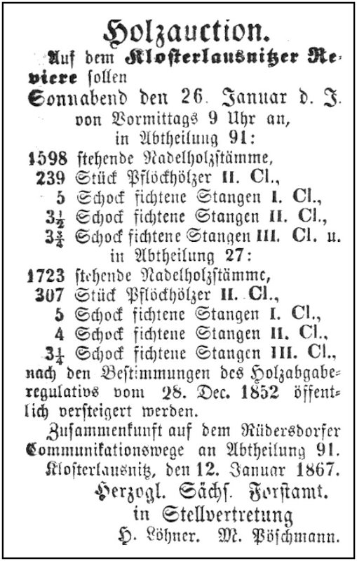 1867-01-26 Kl Holzauktion